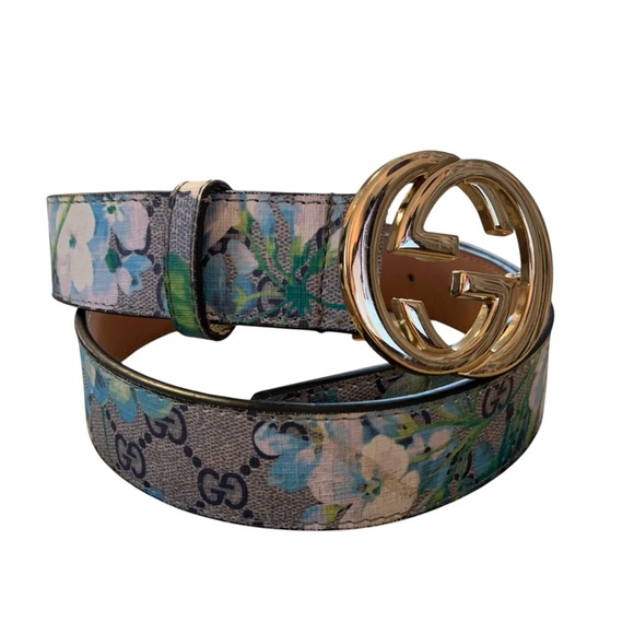 Gucci GG Supreme Monogram Blooms Interlocking G buckle hip or waist belt XL - Picture 10 of 14